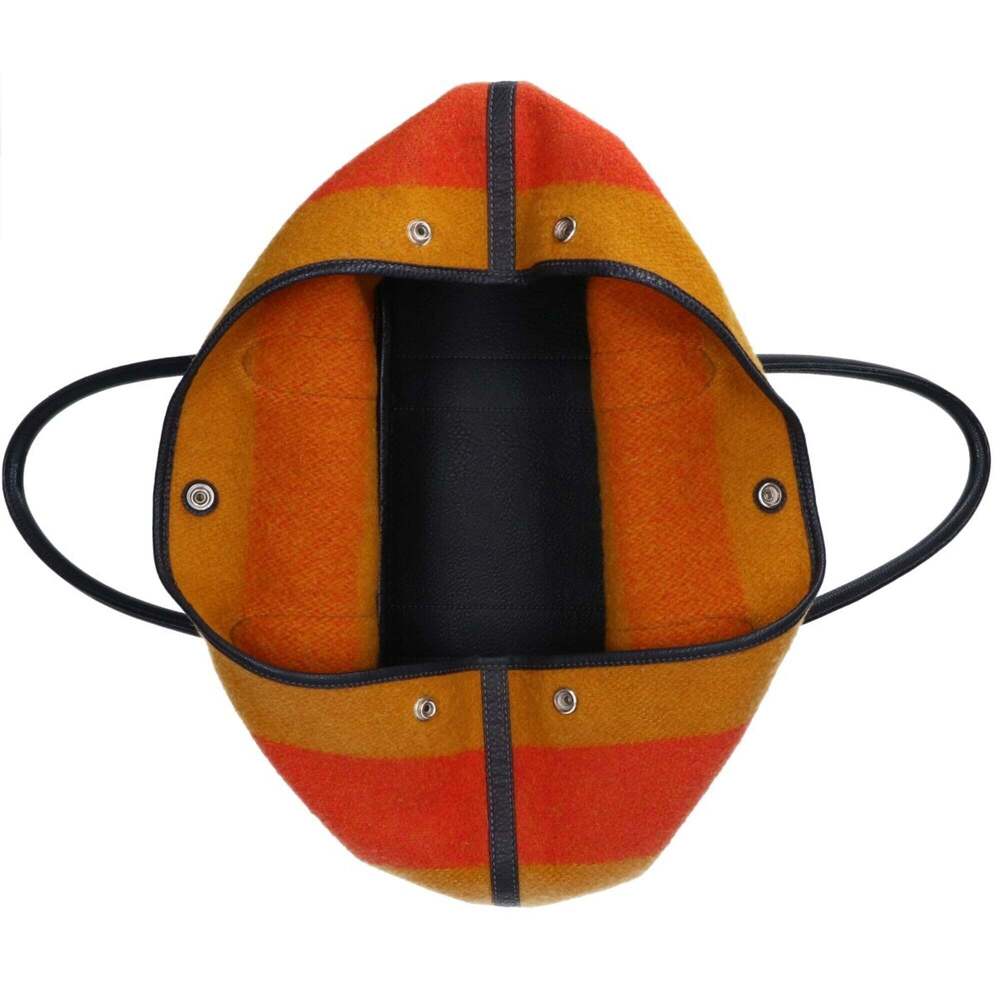 HERMES Mustard Orange Black Garden Party 36 PM - Picture 6 of 9